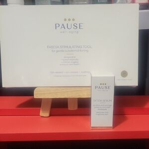 PAUSE Detox Serum + Fascia Stimulating Tool - White & Gold